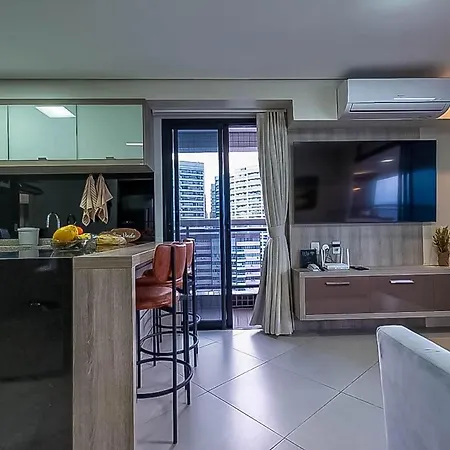 With Panoramic Oceanfront View Landscape Apartamento Fortaleza (Ceara)
